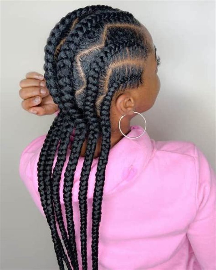 Stunning Braids To The Back Enhanced With Seamless Weave